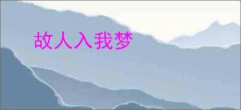 故人入我梦