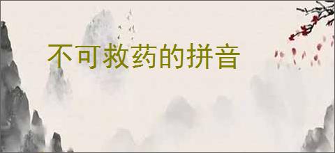 不可救药的拼音