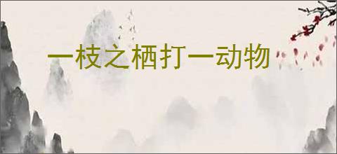 一枝之栖打一动物